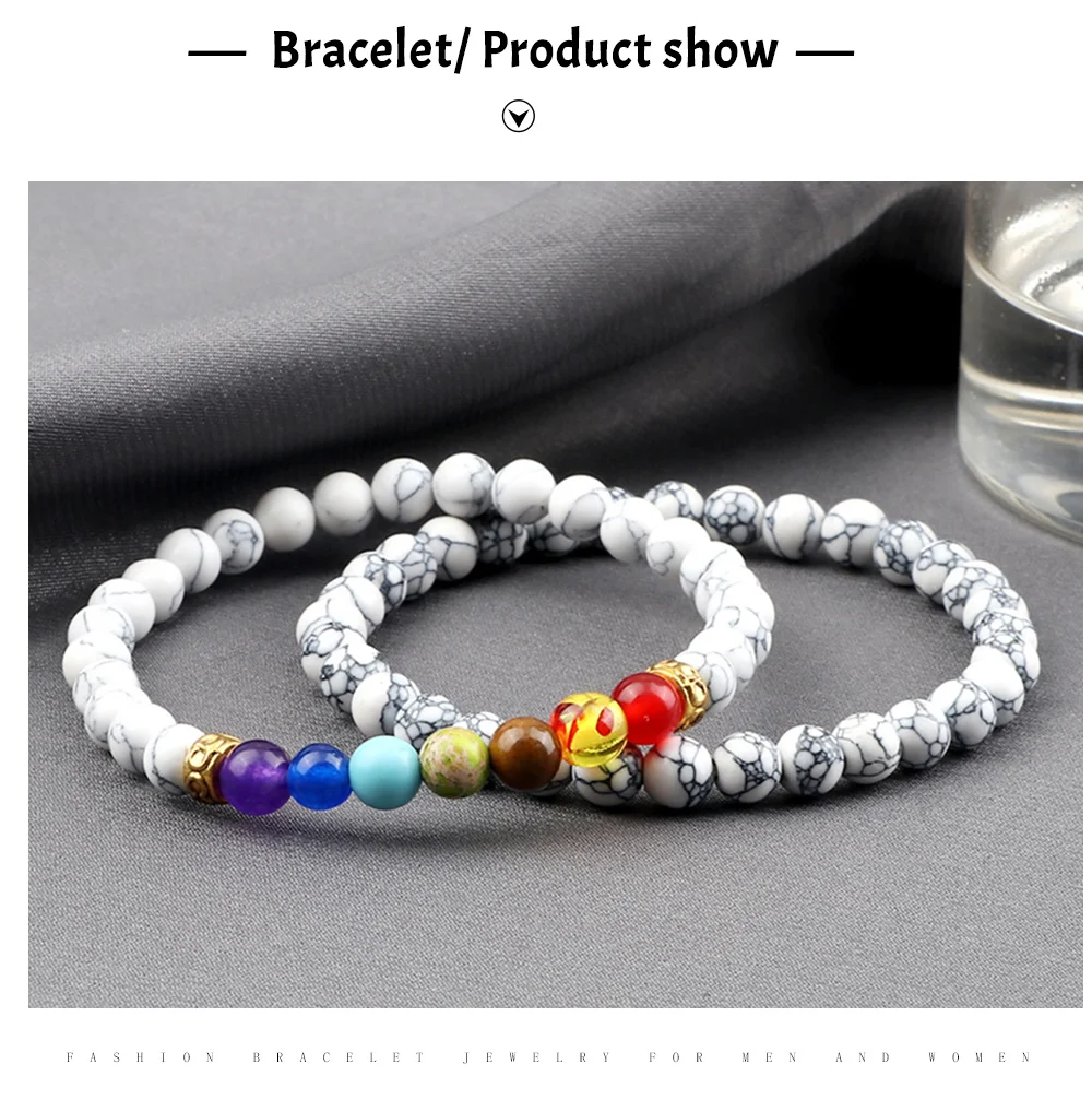 Bracelet En Pierre Larvikite Polie – Perles 6mm AA – Gris – Sans Fermoir – Neuf Avec Étiquettes