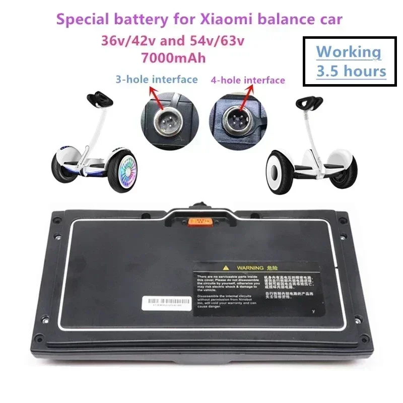 

2022 оригинальный скутер 36 В/54 в аккумулятор для xiao Mi аккумулятор No.9 балансировочный автомобиль 36 в 7000 мАч литиевая батарея работает 3-5 часов