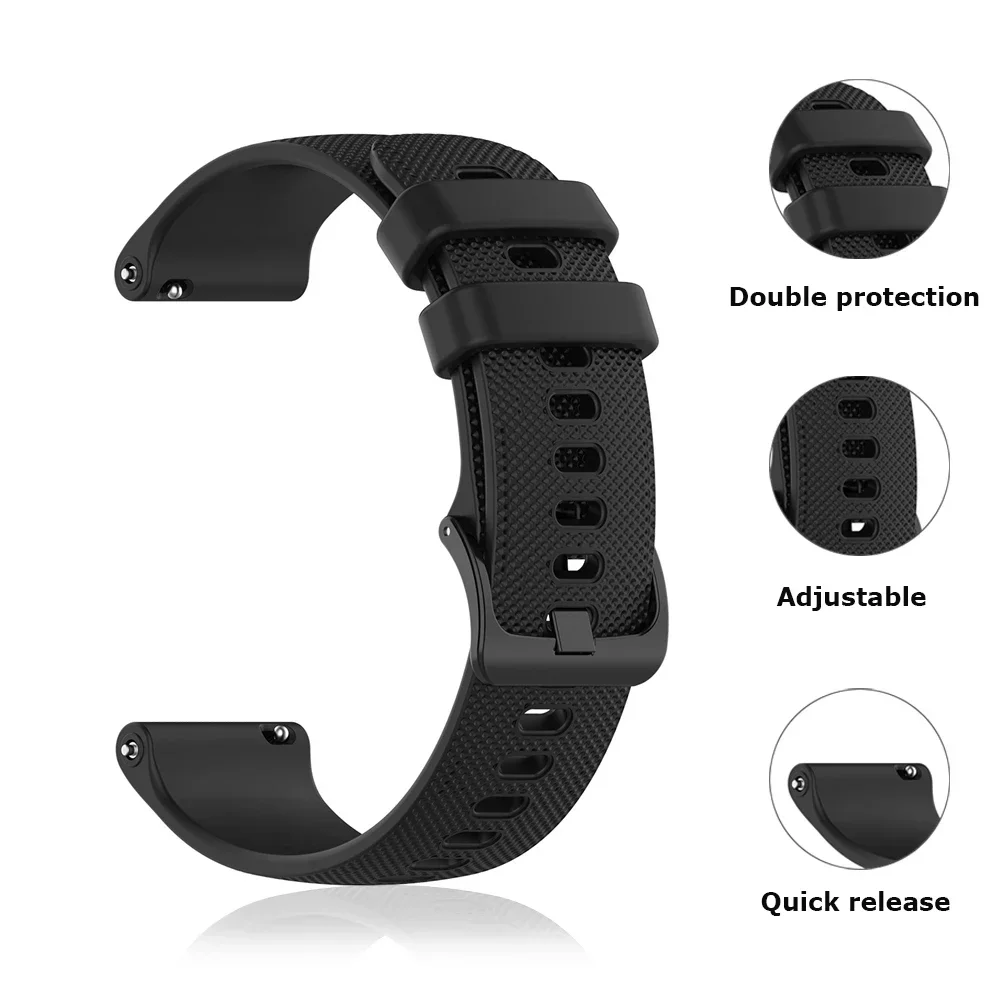 Enhanced Rubber Watch Strap Bracelet - 20mm/22mm, Universal Fit