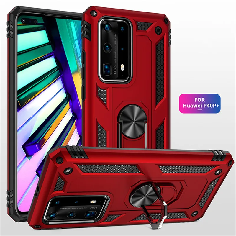 Per Huawei P40 Pro Plus Custodia Antiurto Armor Drop Custodia Protettiva Per Anello Magnete Custodia Per Telefono Per Huawei P20 P30 Pro + P40 Lite E