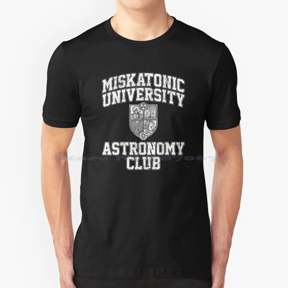 Miskatonic University Astronomia Club T Shirt 100% Cotone Tee Re Animator Necronomicon Zombie Hans Miskatonic University Medical