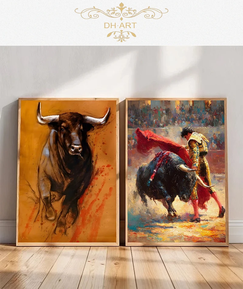 Wild Bull Canvas Poster 1
