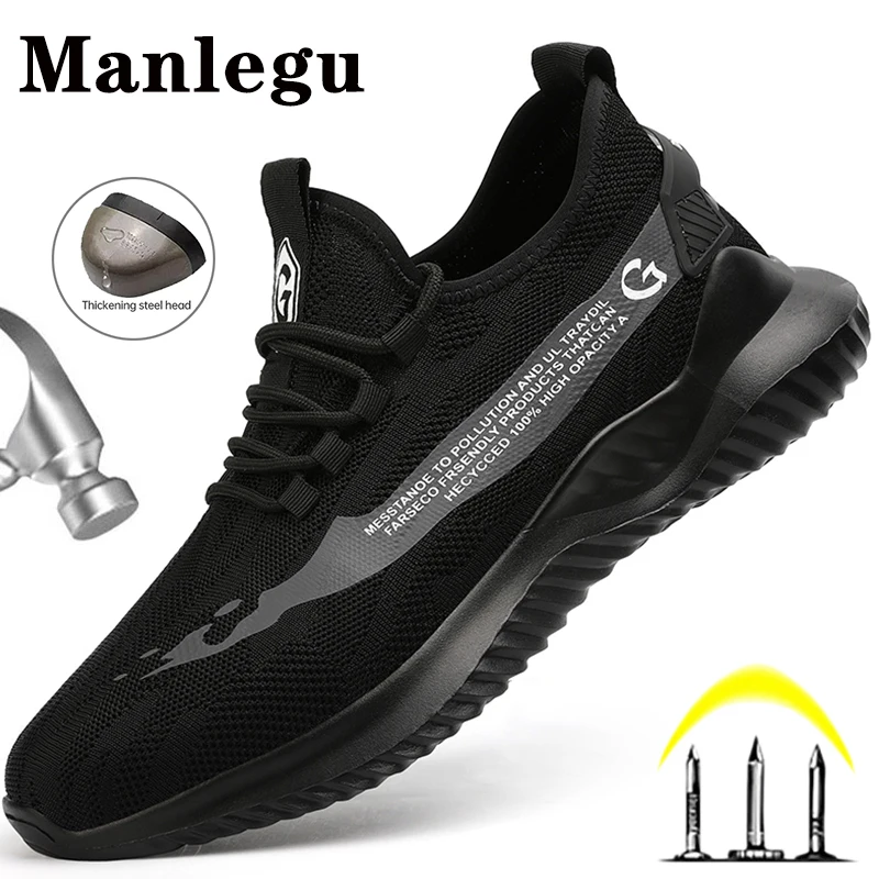 Men Sneakers Outdoor Boots Chelsea Boots Men Leather Boots Business Mens Boots Lightweight Work Safety Shoes Men Women Work Sneakers Breathable Construction Shoes Steel Toe Safety Boots Footwear
