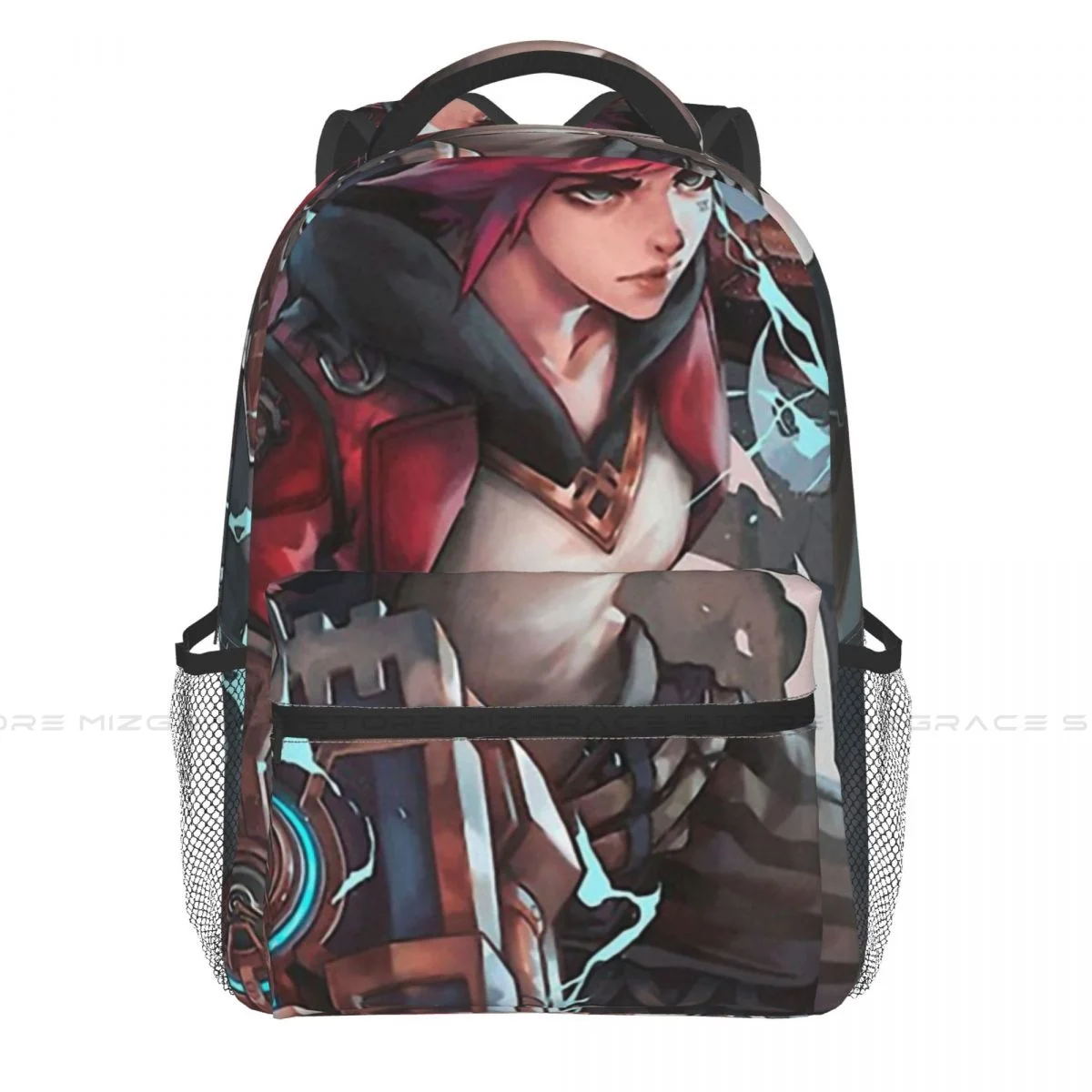 

VI Backpack for Girls Boys Arcane LOL Travel Rucksack Daypack for Teenage School Laptop