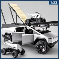 1:32 Tesla Cybertruck Pickup Camping RV ﻿Alloy Car Model Diecasts & Toy Vehicles Truck Kids Toys For Children Christmas Gift Boy 1