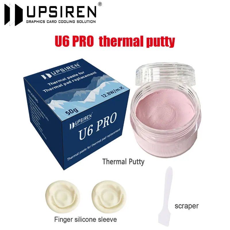 

UPSIREN Thermal Putty U6 PRO For VGA GPU IC Processor Rapid Cooling Thermal Pad Replacement Heat Blocking Putty High Performance