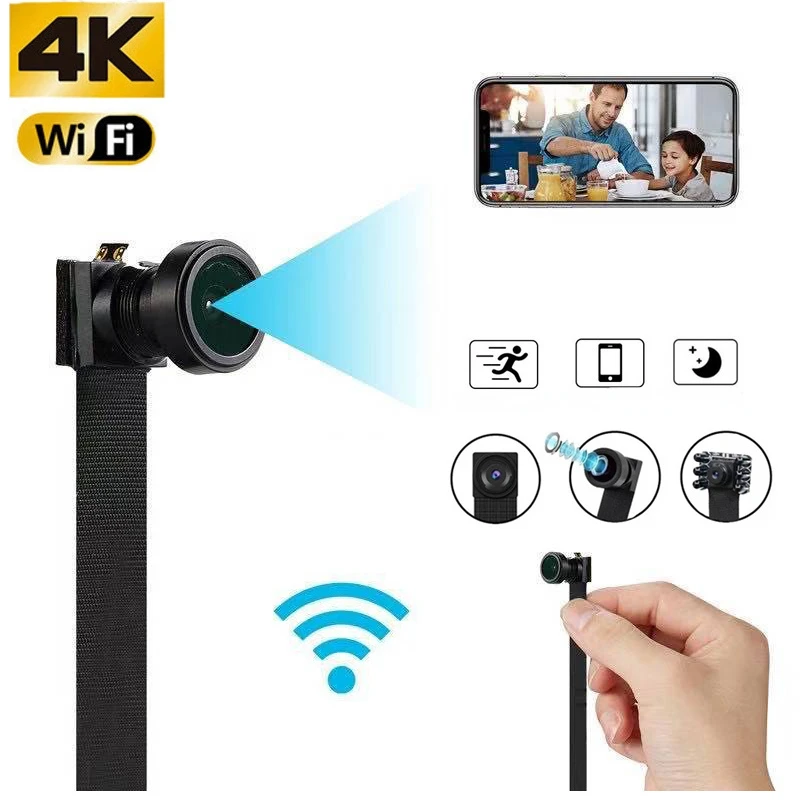 4k Diy Portátil Mini Câmera Espia Wifi Ip Cam cam Visão Noturna Detecção De Movimento