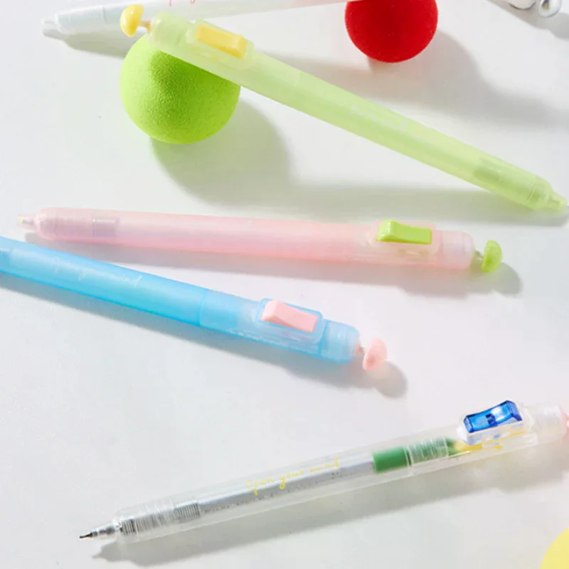 시험 준비용 릴렉스 스위치 펜 - 피젯 클릭커 젤 펜 0.5mm 부드러운 필기, 불안 완화 학습 도구 학교 학생 사무실용