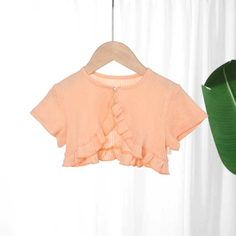 NEW Baby shawl for girls cotton Breathable Kawaii Short sleeve Fashion Baby Clothes for 1-6 Years