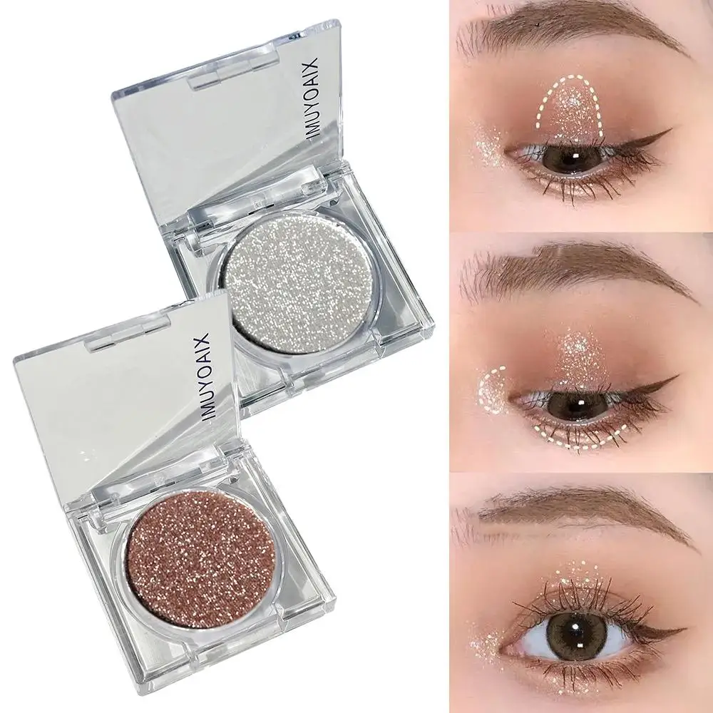 

Monochrome Eye Shadow Pearlescent Matte Large Sequins Highlight Foggy Polarized Eye Cosmetics Texture Glitter Makeup Beauty A9X0