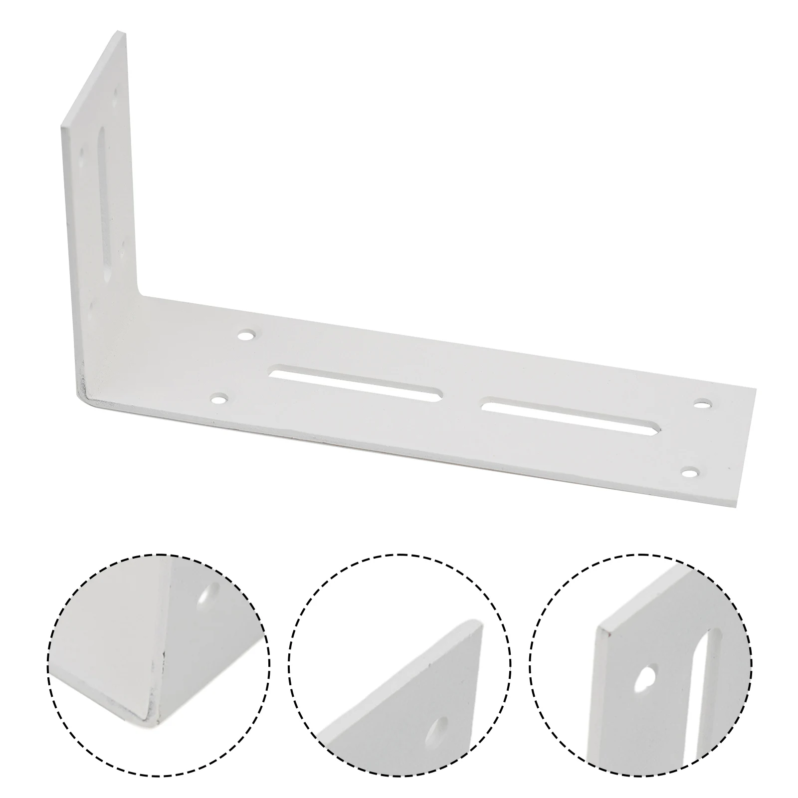 

1pcs Heavy Duty Industrial L Shape Adjustable Corner Shelf Brackets Furniture Connector Black For Bookshelves