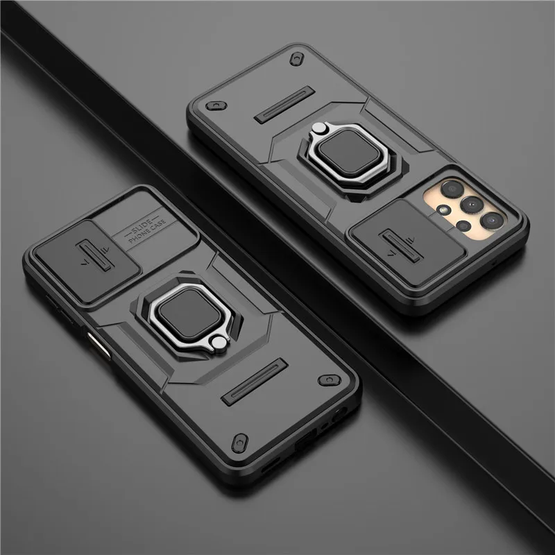 Per Samsung Galaxy A13 Custodia Samsung A13 Cover Slide Camera Protector Paraurti Ring Holder Custodie Per Telefono Per Samsung A13 4G 5G Funda