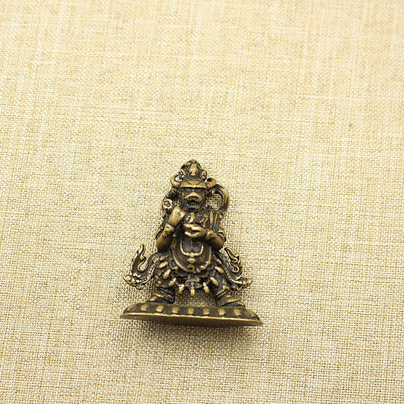 

Antique Copper Tibetan Buddhism Vajra Law-king Buddha Statue Home Decoration Accessories for Living Room Ornament Brass Figurine