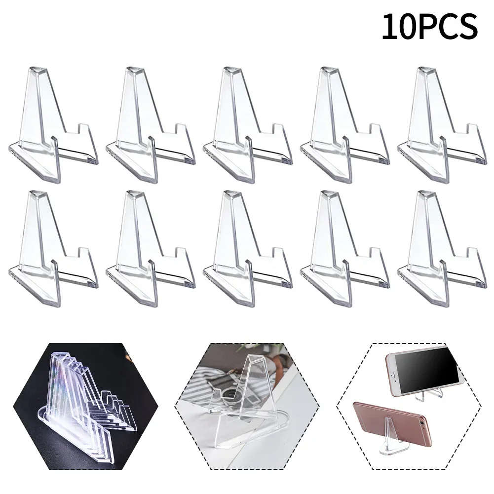 

10Pcs Transparent Acrylic Coin Display Stand Holders Photos Card Commemorative Challenge Coin Capsule Medal Support Racks