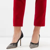 2024 Summer New Brand Fashion Sequined Mesh Women Pumps Elegant Pointed toe Rhinestones Stiletto High heels Wedding Bridal Shoes 2