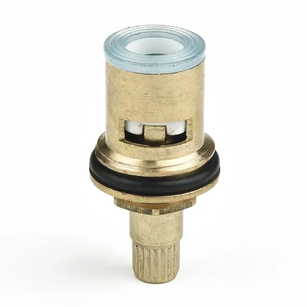 Faucet Replacement 1/4 Turn G1/2" Ceramic Disc Cartridge Hot Cold Tap Valve G1/2 Full Copper 20mm Quick Opening Faucet