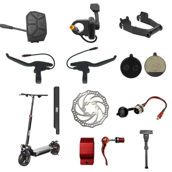 Parti di ricambio per monopattino iScooter iX3 iX4: interruttore acceleratore, pastiglie freno, leva freno, porta di ricarica, accessori.