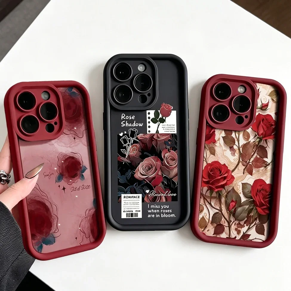 Elegant Floral Shockproof Phone Case - Soft and Fashionable Design