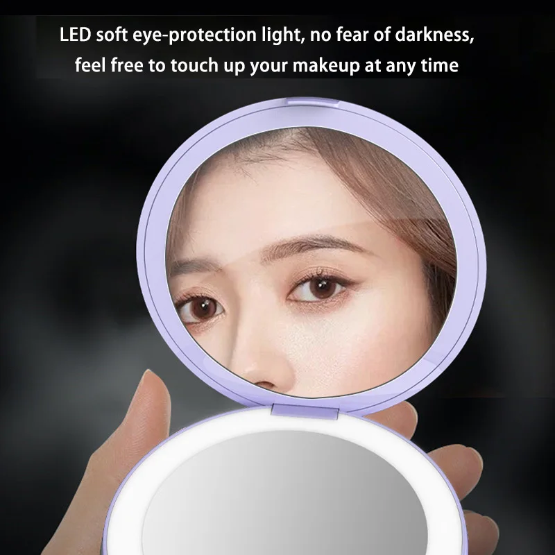 4-in-1 Mini Hand Warmer Power Bank Handheld Makeup Mirror USB Rechargeable LED Night Light Winter Heater Outdoor Travel Portable 2