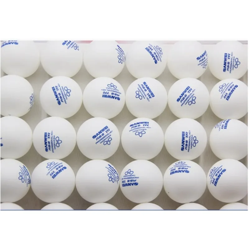 Table Tennis Balls 100 pcs Sanwei New Materials Plastic Abs 40+ Robot Raquetas Ping Pong club