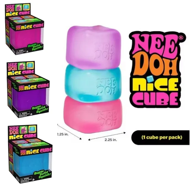 Needoh Nice Cube, outil sensoriel anti-stress pour l'anxiété et la concentration, cube sensoriel de bureau pour adultes et anti-anxiété pour enfants 1
