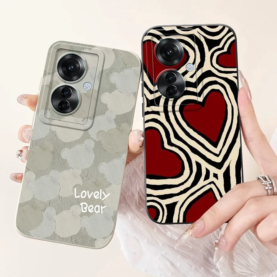 Stylish Painted Soft Silicone Back Cover - Lens Protective Case