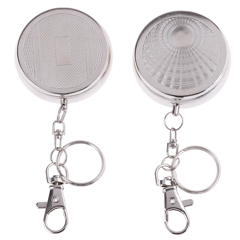 Stainless Steel Portable Ashtray with Key Chain and Cigarette Pocket