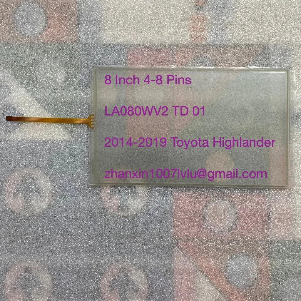 8 дюймовый 8-контактный сенсорный экран LA080WV2 TD 01 для 2014-2019 Toyota Highlander автомобильный
