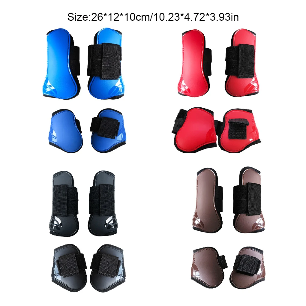 2 pairs Ultral-light Horse Tendon Fetlock Boots Front Hind Leg Protection Gears Horse Shin  Leggings Guards Equestrian Equipment 6