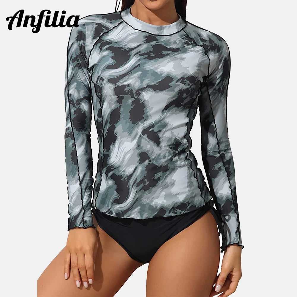Rash Guard Women Long Sleeve Swimwear Surf Top