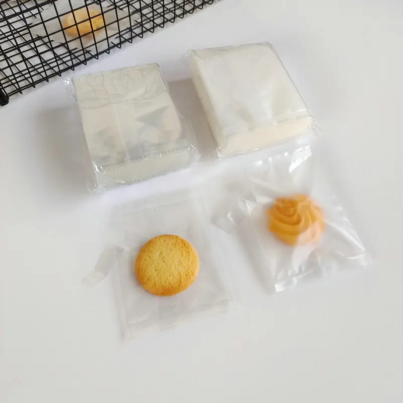 TETP 100pcs Clear/Frosted Machine Hot Seal Bags Handmade Biscuit Nougat Sugar Candy Cookie Baking Gift Packaging Plastic Bag 2