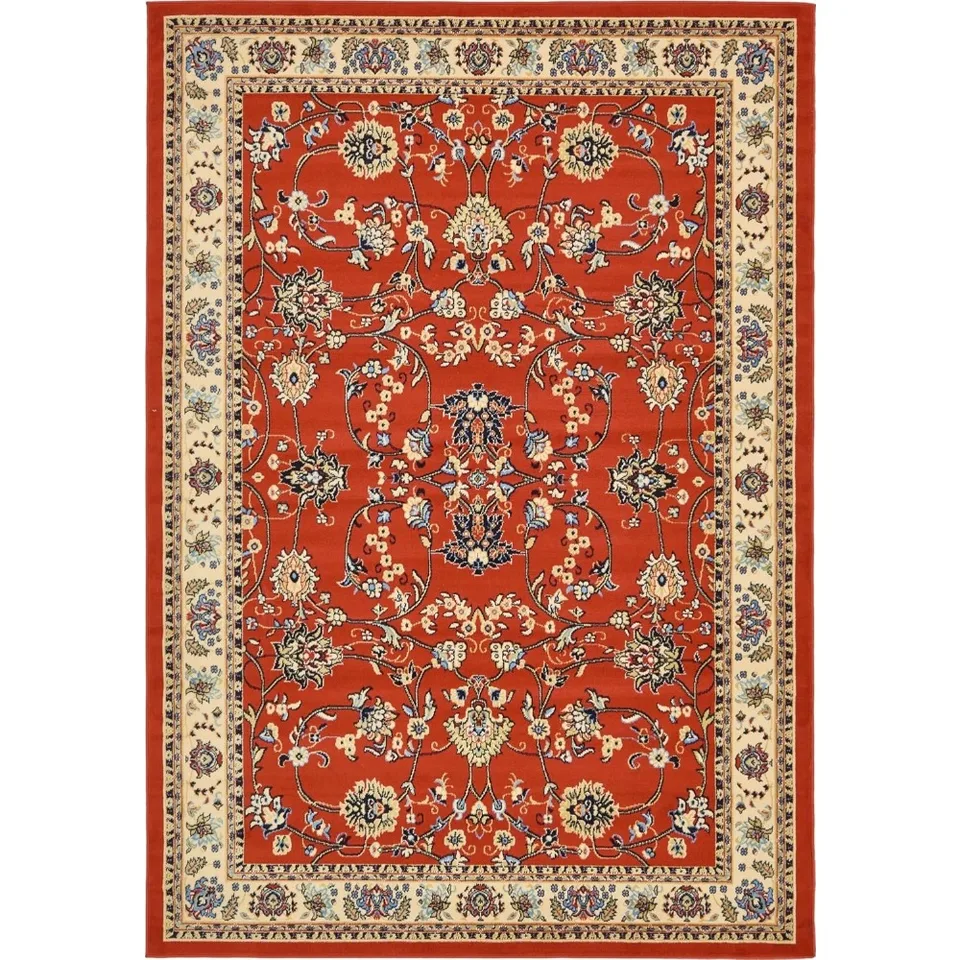 Yasmin Collection Burgundy Area Rug 8x10 Stylish Design