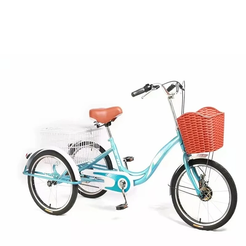 3-Rad-Elektro-Dreirad für Erwachsene mit Einzelgeschwindigkeit, Rücksitz und Korb 1