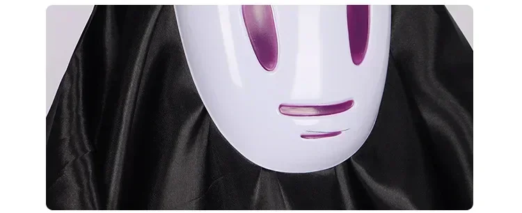 Anime No Face Peple Cosplay Kostüm Halloween Spiel Karneval Party Erwachsene Kleidung inklusive Maske Handschuhe Japanisches gesichtsloses Kostüm – Detail 10