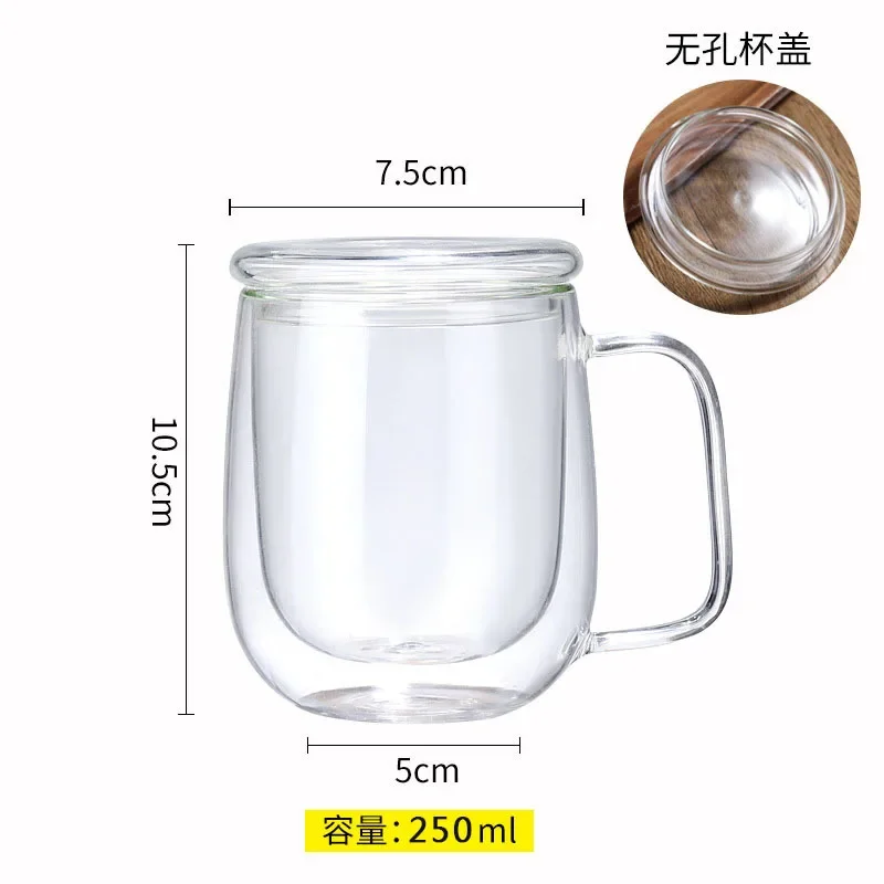 1-8pcs Heat Resistant Double Wall Tea Glass Cup Beer Coffee Cup Set Handmade Creative Healthy Beverage Glasses Transparent Drink