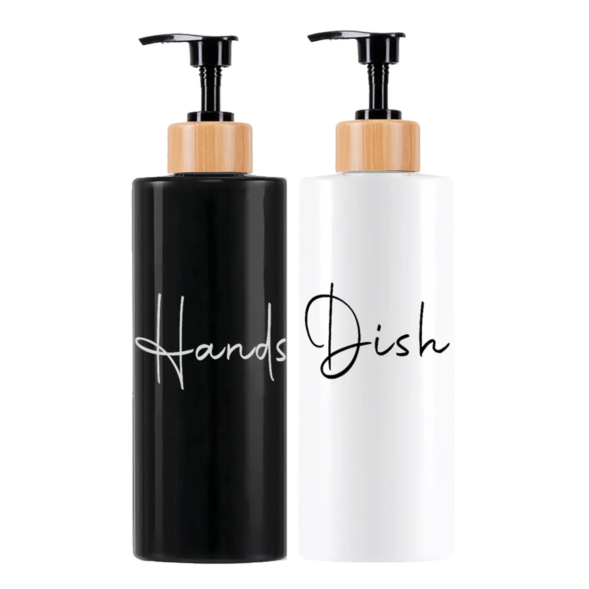 2 יחידות מערכת מפזר סבון לכיור מטבח עם משאבת סבון ידנית פלסטיק