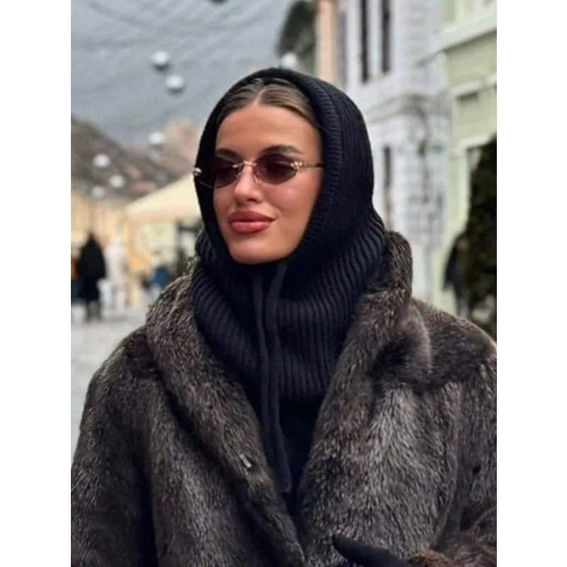 Women's Balaclava with Detachable Collar - Wool Blend Ski Mask & Neck Warmer for Winter Sports,One Style can be Choose