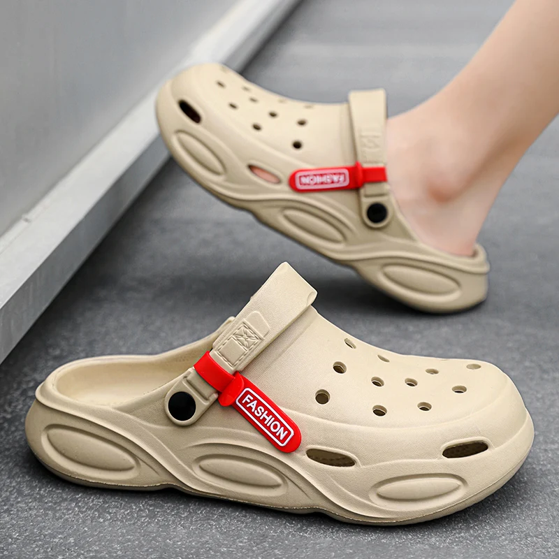 Summer Sandals Men New Fashion Cave Shoes Comfortable Soft Sole Outdoor Indoor Men's  Garden Clogs Beach Shoes Slippers 3