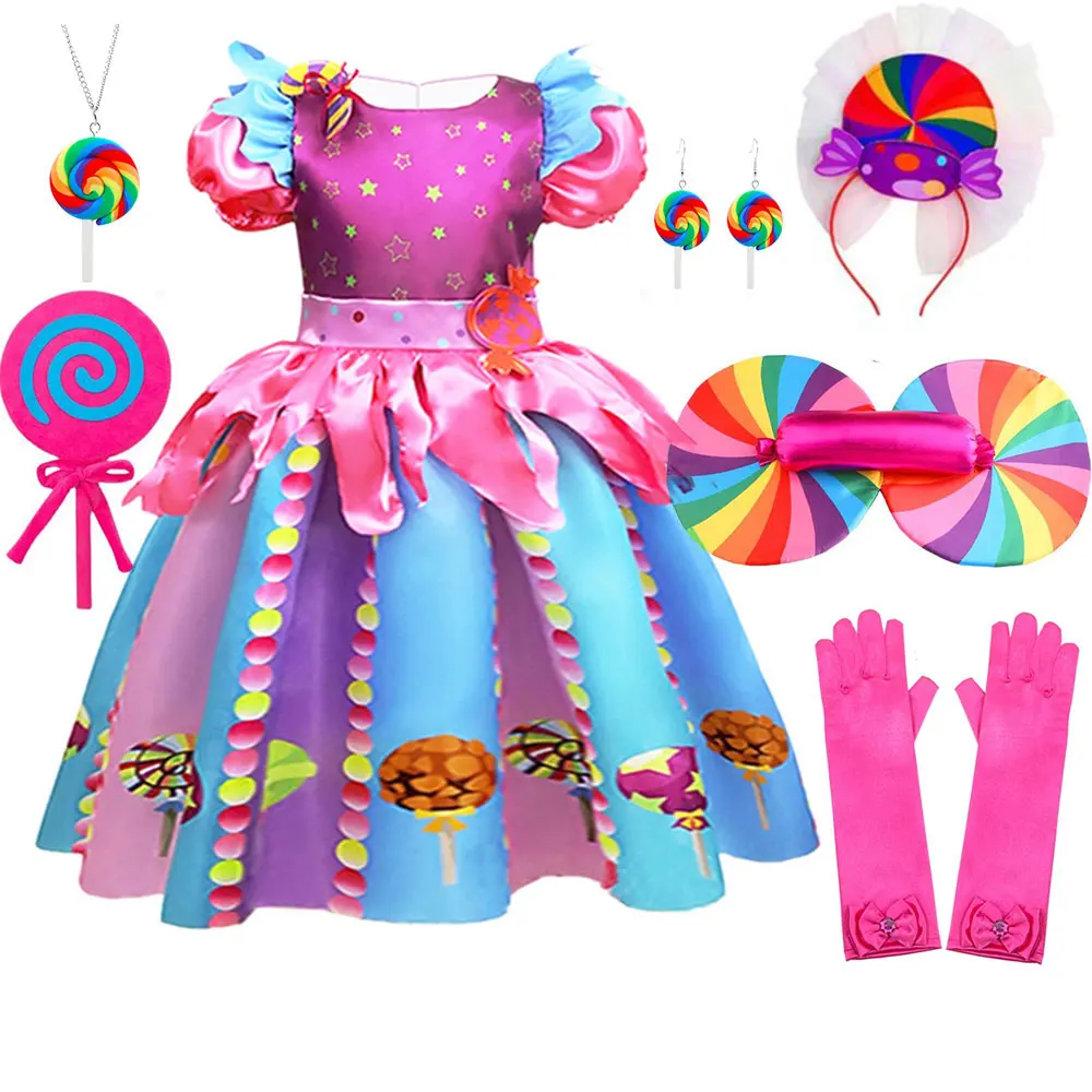2024PurimFestivalLolipopCostumeGirlsCarnivalSweetCandyCane