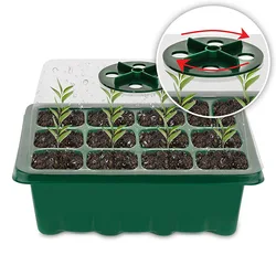 12 Hole Seedling Trays Seed Starter Starter Plant Flower Grow Box Propagation For Gardening Grow Starting Germination Box