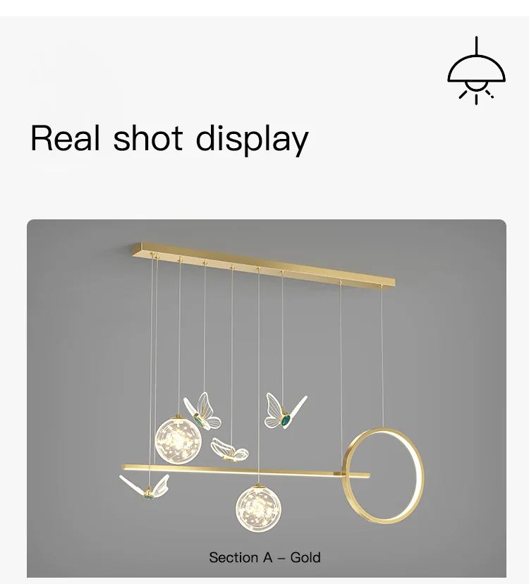 orb chandelier Modern Led Chandelier for Kitchen Restaurant Pendant Lights Nordic Home Indoor Lighting 2022 Butterfly Decor Simple Chandelier modern chandeliers