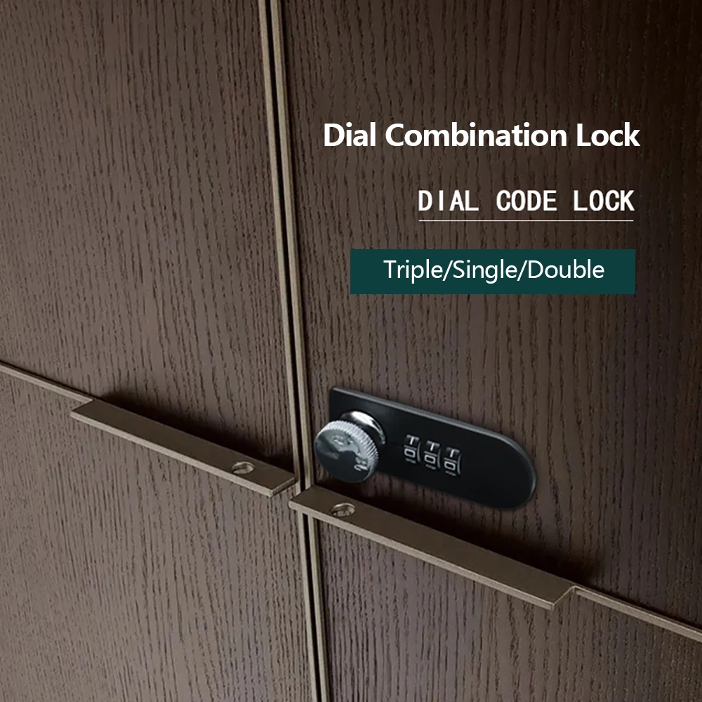 Drawer Combination Lock Single Double Open Dial Code Metal Digital  CodeCabinet Lock Toolbox Locker Cam Security Lock Hardware - AliExpress