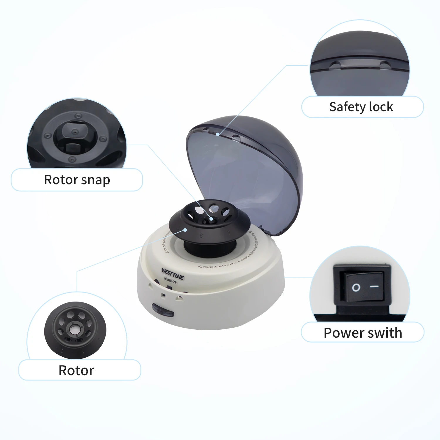 Qlab 7K Economical Laboratory Mini Centrifuge