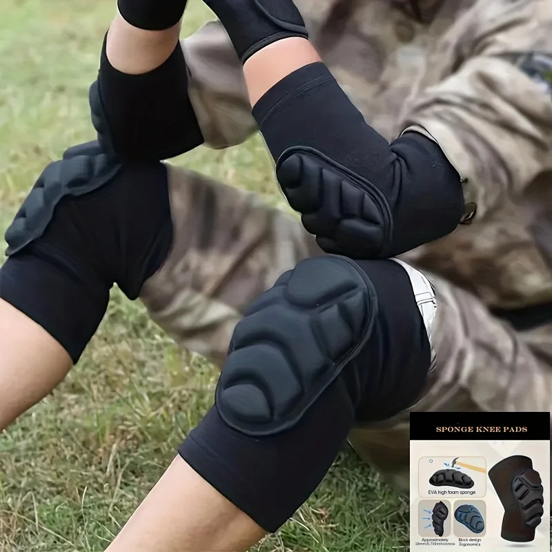 2 Stück Kniestütze und Ellbogenschützer | Elastische, verstellbare Knie- und Ellenbogenärmel für Männer und Frauen, ideal für Volleyball, Yoga, Fitnessstudio – Detail 6
