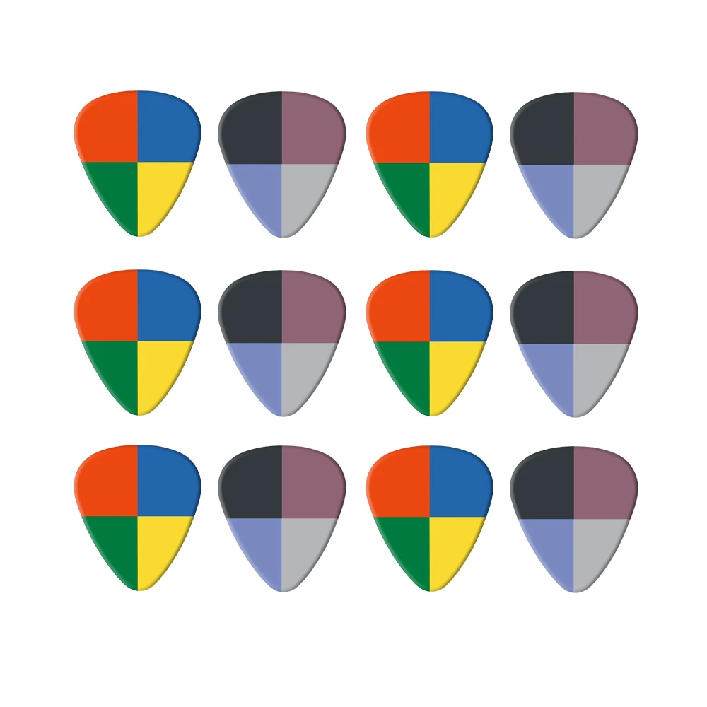 SOACH 10Pcs/lot 0.71Mm 0.46 1.0 Thickness Color contrast Guitar Picks Pattern Guitar Paddles Parts Accessories pick