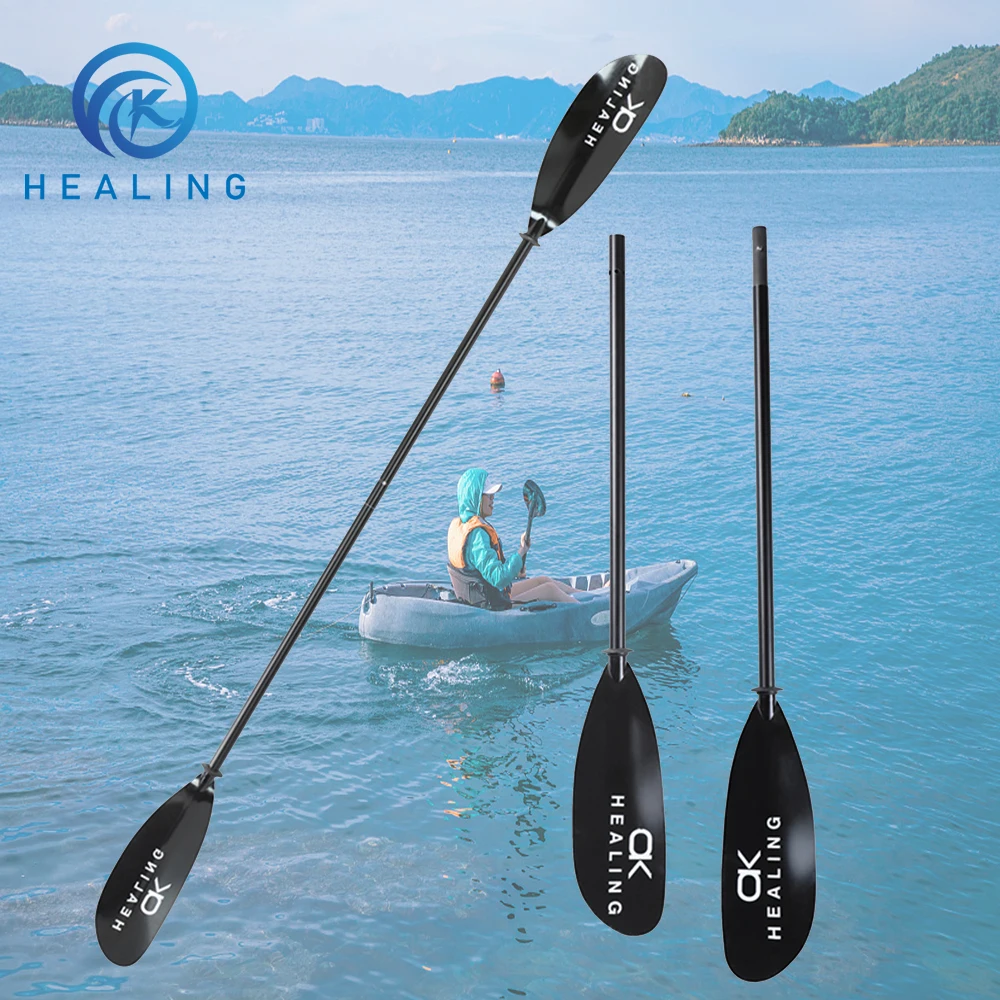 Paddle Board Aluminum Alloy 2-section ABS Black Double Paddle Snap Buckle  3-way Adjustable Locking Kayak Boat Accessories