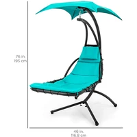 Hanging Curved Chaise Garden Furniture Outdoor Swing Chair Modern Design Cradle Patio Swing Chair 2