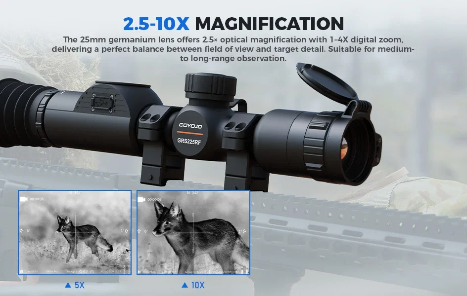 Hunting Sighting LRF Thermal Imaging Riflescope Monocular WIFI Transmission APP