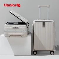Hanke Innovative Design 20" Carry On Suitcase 24" Travel Luggage Aesthetic Narrow Aluminum Frame PC Hardside Spinner Wheel H9860