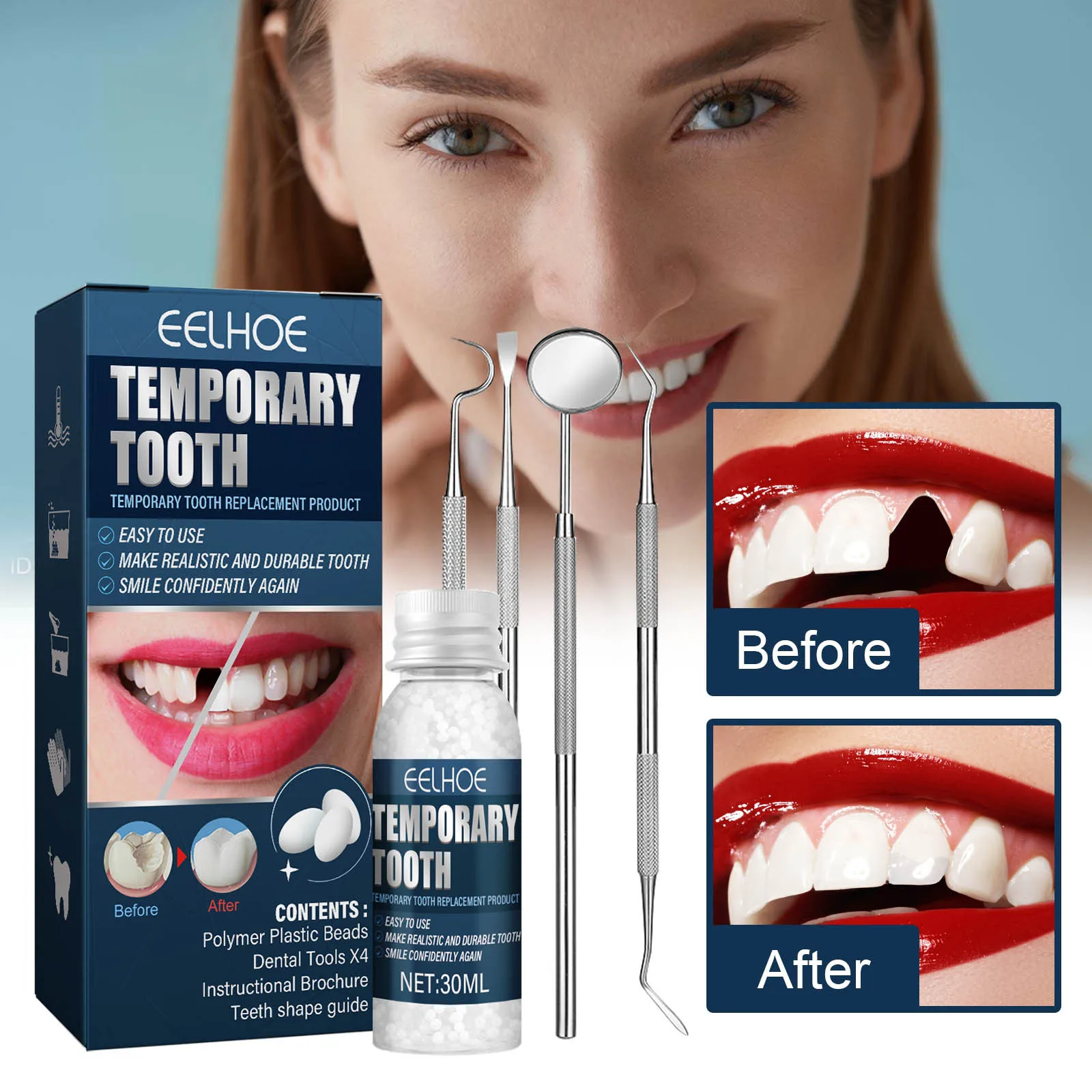 Permanent Teeth Filling Repair Kit At Home For Oral Hole Filler Tooth  Cavities Restoration Material Dental Care Set Fill Product - AliExpress